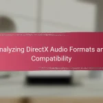 Analyzing DirectX Audio Formats and Compatibility