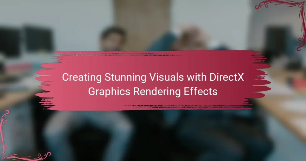 Creating Stunning Visuals with DirectX Graphics Rendering Effects