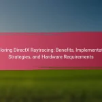 Exploring DirectX Raytracing: Benefits, Implementation Strategies, and Hardware Requirements