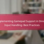 Implementing Gamepad Support in DirectX Input Handling: Best Practices