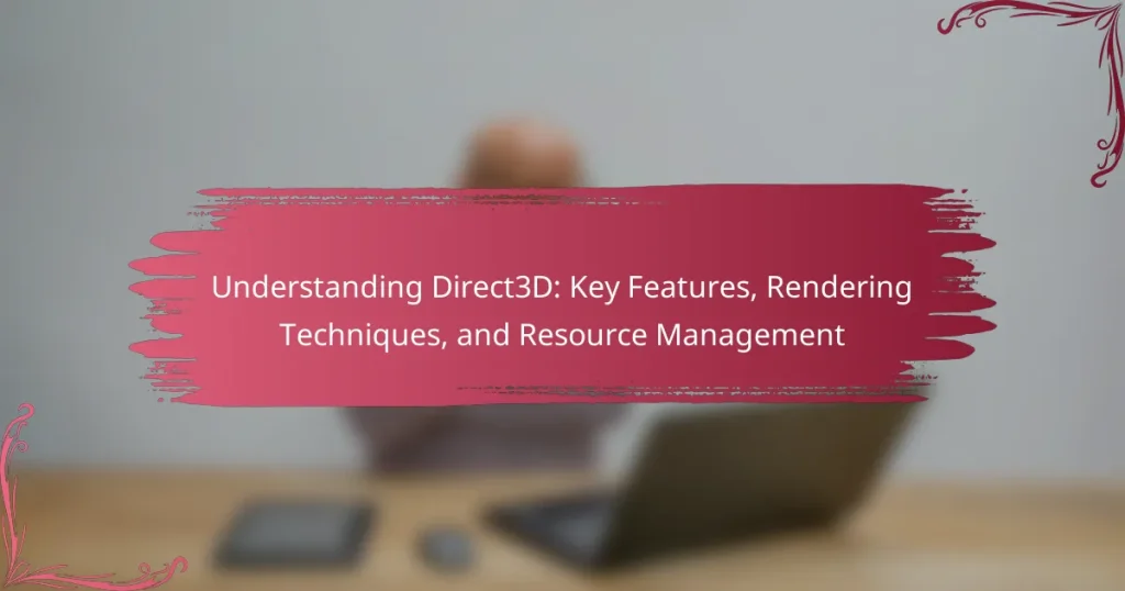 Understanding Direct3D: Key Features, Rendering Techniques, and Resource Management