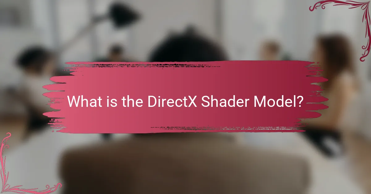 What is the DirectX Shader Model?